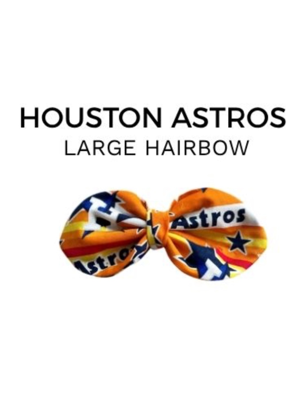 Houston Astros Hair Bow Large